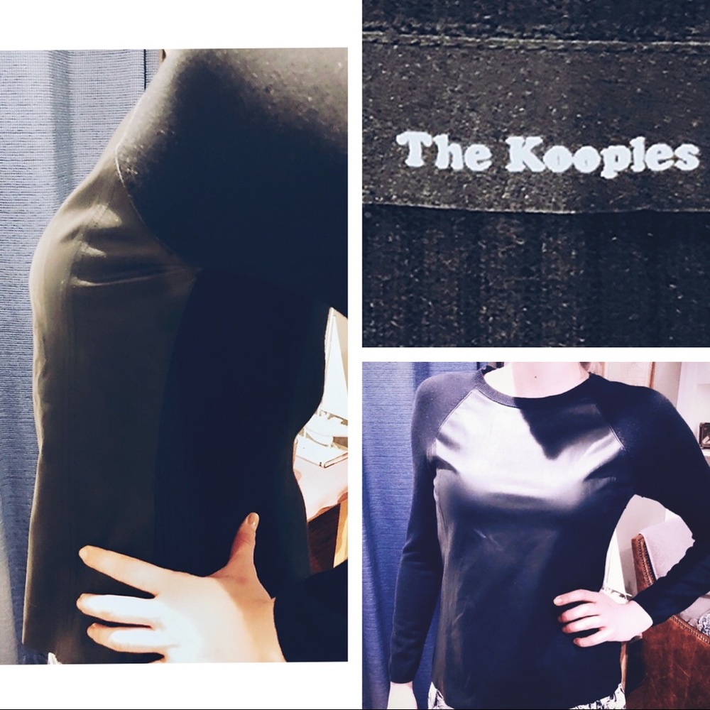 The Kooples Faux-Leather Sweater